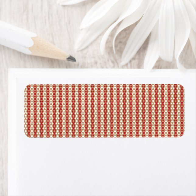 Boho Desert Stripe Pattern Design Return Address Label (Insitu)