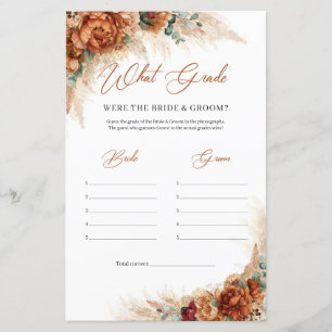 Boho desert terracotta pampas What Grade Were They