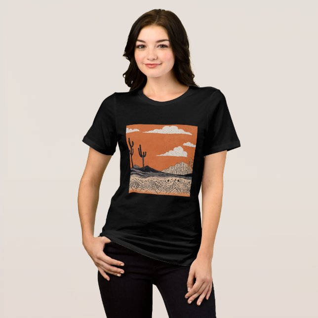 Boho Desert  Tri-Blend Shirt (Front Full)