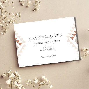 Boho Desert Wedding Photo  Save The Date