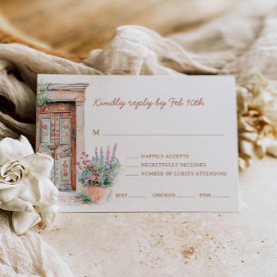 Boho Destination Wedding RSVP Card