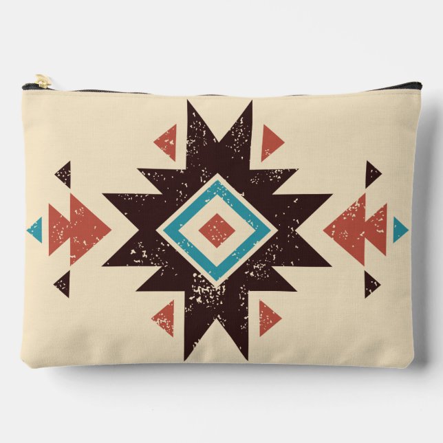 Boho Diamond Emblem Accessory Pouch (Front)