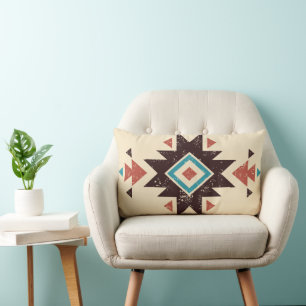 Boho Diamond Emblem Lumbar Cushion
