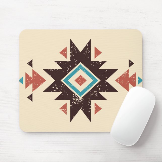 Boho Diamond Emblem Mouse Pad (With Mouse)