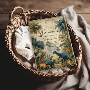 Boho Dino Baby Shower Invitation