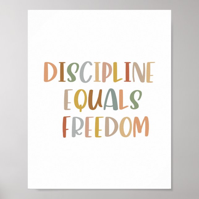 Boho Discipline Equals Freedom Poster (Front)