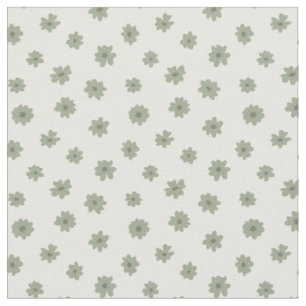 Boho Ditsy Sage Green Floral Dainty Tiny Girly Fabric