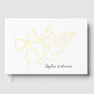 Boho Doodle Handwritten Hand Drawn  Guest Book