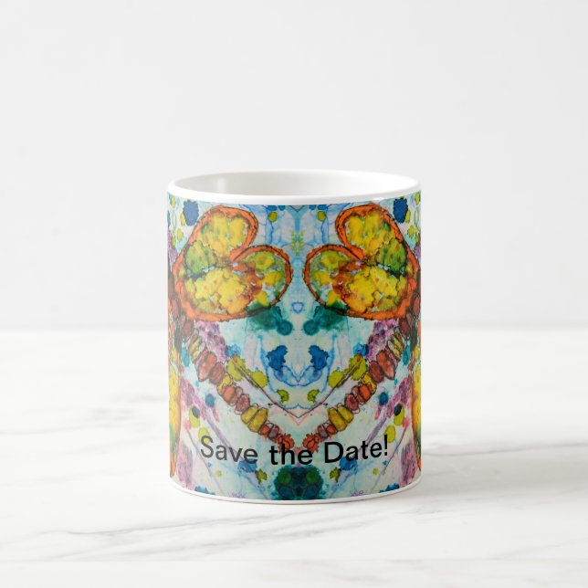Boho Dragonfly Save the date Mug (Center)