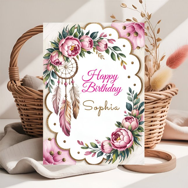 Boho Dream Birthday Greeting Card (Creator Uploaded)