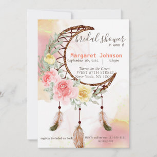 Boho Dream Catcher Bridal Shower invitation