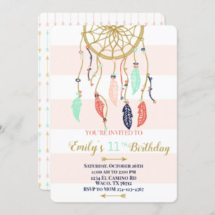 Boho Dream Catcher Invitation