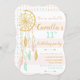 Boho Dream Catcher Invitation