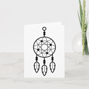 Boho Dream Catcher Native American Tribal Black Card