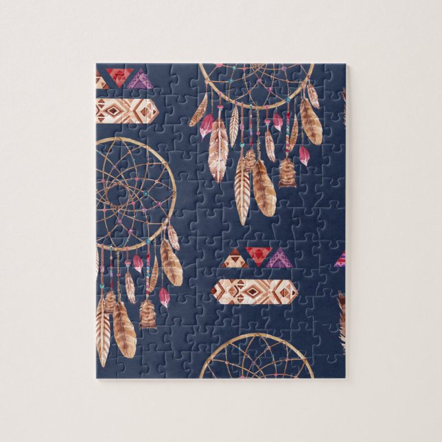 Boho Dream Catcher Pattern Jigsaw Puzzle (Vertical)