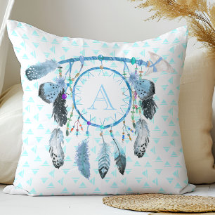 Boho Dream Catcher Tribal Monogram Cushion