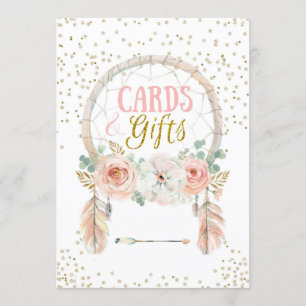 Boho Dreamcatcher Cards Gifts Sign 5x7"