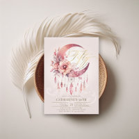 Boho Dreamcatcher Crystals Floral 50th Birthday
