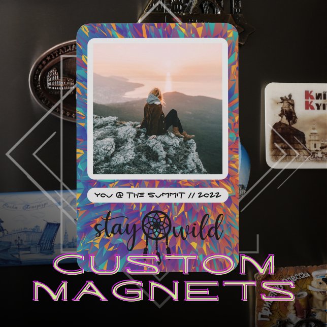 Boho Dreamcatcher Stay Wild Photo Magnet (Creator Uploaded)