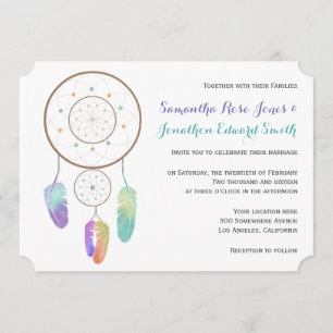 Boho Dreamcatcher Wedding Invitation