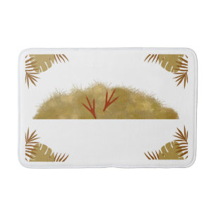 Boho Dried Grass Bathmat – Rustic Bohemian Design