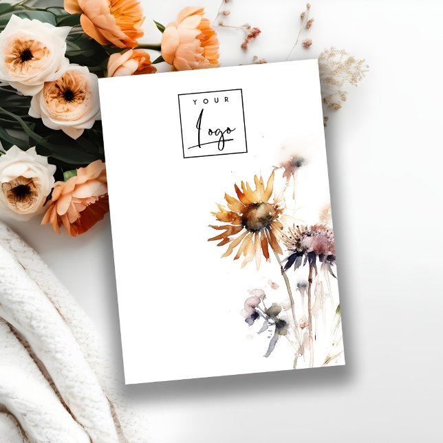 Boho Dry Wildflower Logo Blank Jewellery Display Business Card (Creator Uploaded)