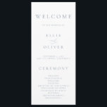 Boho Dusty Blue Elegant 1 Minimalist Wedding Program<br><div class="desc">Beautiful boho,  minimalist and classic,  our Dusty Blue Minimalist Wedding Program will be beautiful for your order of service. Fully customisable with all of your wedding program information.</div>