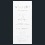 Boho Dusty Blue Elegant 1 Minimalist Wedding Program<br><div class="desc">Beautiful boho,  minimalist and classic,  our Dusty Blue Minimalist Wedding Program will be beautiful for your order of service. Fully customisable with all of your wedding program information.</div>