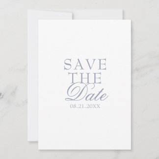 Boho Dusty Blue Floral Fancy Botanical Wedding  Save The Date