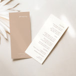 Boho Dusty Blush Pink Minimalist Wedding Menu<br><div class="desc">Design features an handwritten font and modern minimalist design. Designed to coordinate with for the «Pampas Grass» Wedding Invitation Collection. To change details,  click «Personalise». View the collection link on this page to see all of the matching items in this beautiful design or see the collection here: https://bit.ly/3oGWJGM</div>