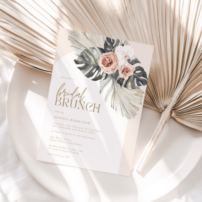 Boho Dusty Floral Bridal Brunch Invitation (Creator Uploaded)