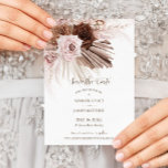 Boho Dusty Pink Brown Floral Pampas Grass Wedding Save The Date<br><div class="desc">This elegant boho wedding save the date features beautiful watercolor pale dusty pink,  brown roses and rustic pampas grass. Personalise it with your details easily and quickly,  simply press the customise it button to further re-arrange and format the style and placement of the text. (c) The Happy Cat Studio</div>