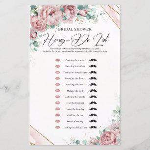 Boho dusty pink eucalyptus gold Honey-Do List