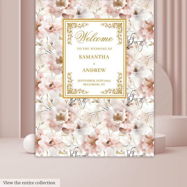 Boho Dusty Pink Ivory Gold Wedding Tapestry (Boho Dusty Pink Ivory Gold Wedding Tapestry

)