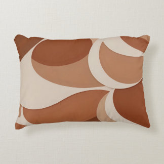 Boho Earth Tone Abstract Shapes Pillow Design