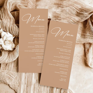 Boho Earth Tone Desert Wedding Menu
