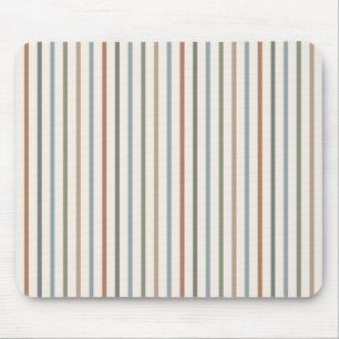 Boho Earth Tone Vertical Stripes Minimalist Patter Mouse Pad