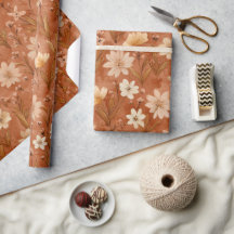 Boho Earth Tone Wildflower Sand Watercolor Pattern