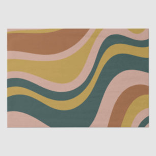 Boho Earth Tones Trendy Modern Abstract Pattern Tissue Paper