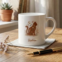 Boho Earthy Botanical Cat Soulmate Tribute