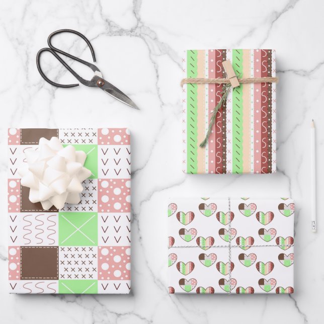 Boho Earthy Warm Colours Birthday   Wrapping Paper Sheet (Front)