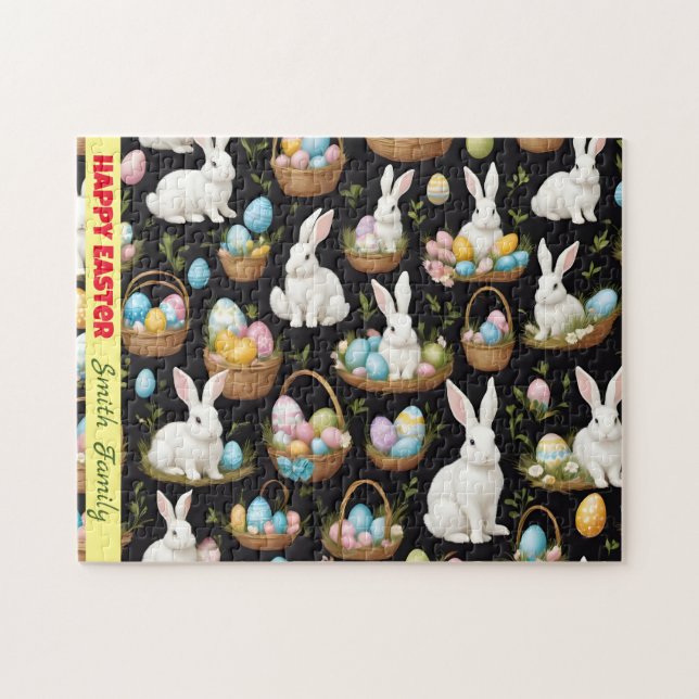 Boho Easter Bunny Collection Jigsaw Puzzle (Horizontal)