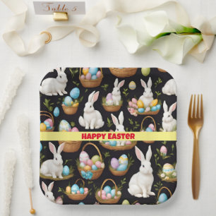 Boho Easter Bunny Collection Paper Plate