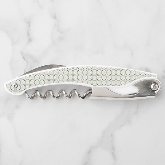 Boho Eclectic Intricate Delicate Christmas Pattern Corkscrew (Back)