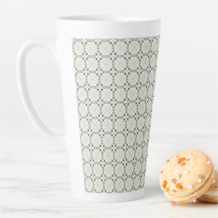 Boho Eclectic Intricate Delicate Christmas Pattern Latte Mug