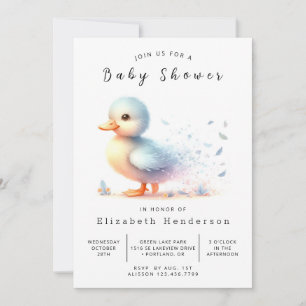 Boho Editable Duck Baby Shower Invitation