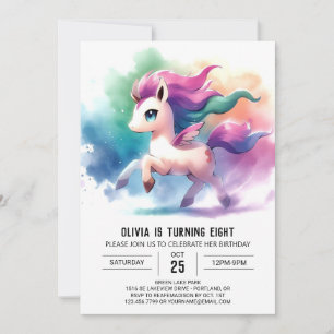 Boho Editable Horse Birthday Invitation