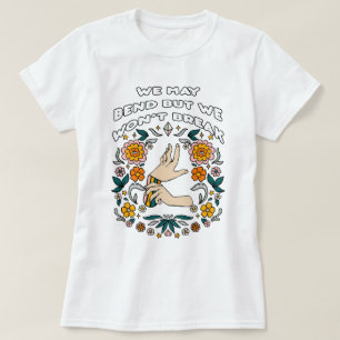 Boho EDS Awareness We May Bend But We Won't Break T-Shirt