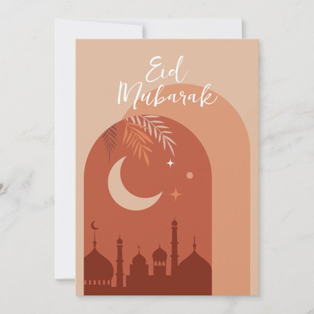 Boho Eid Mubarak Eid Card  (Front)