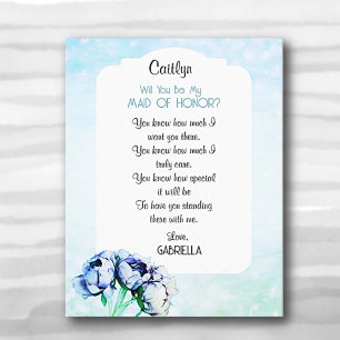 BOHO Elegance! Will you be my Maid of Honor card